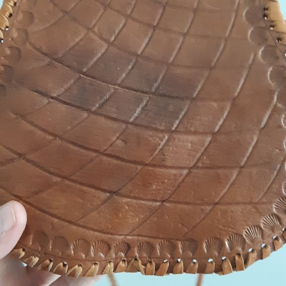 100% Leather Crossbody purse Boho Style - Picture 3 of 6